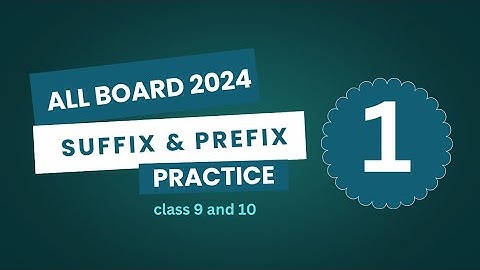 suffix prefix practice. 