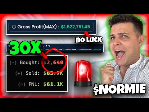 this $1,522,751 did a 30x on this coin for 60k profit (here's how) ✅ NORMIE Crypto