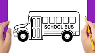 How to draw a school bus