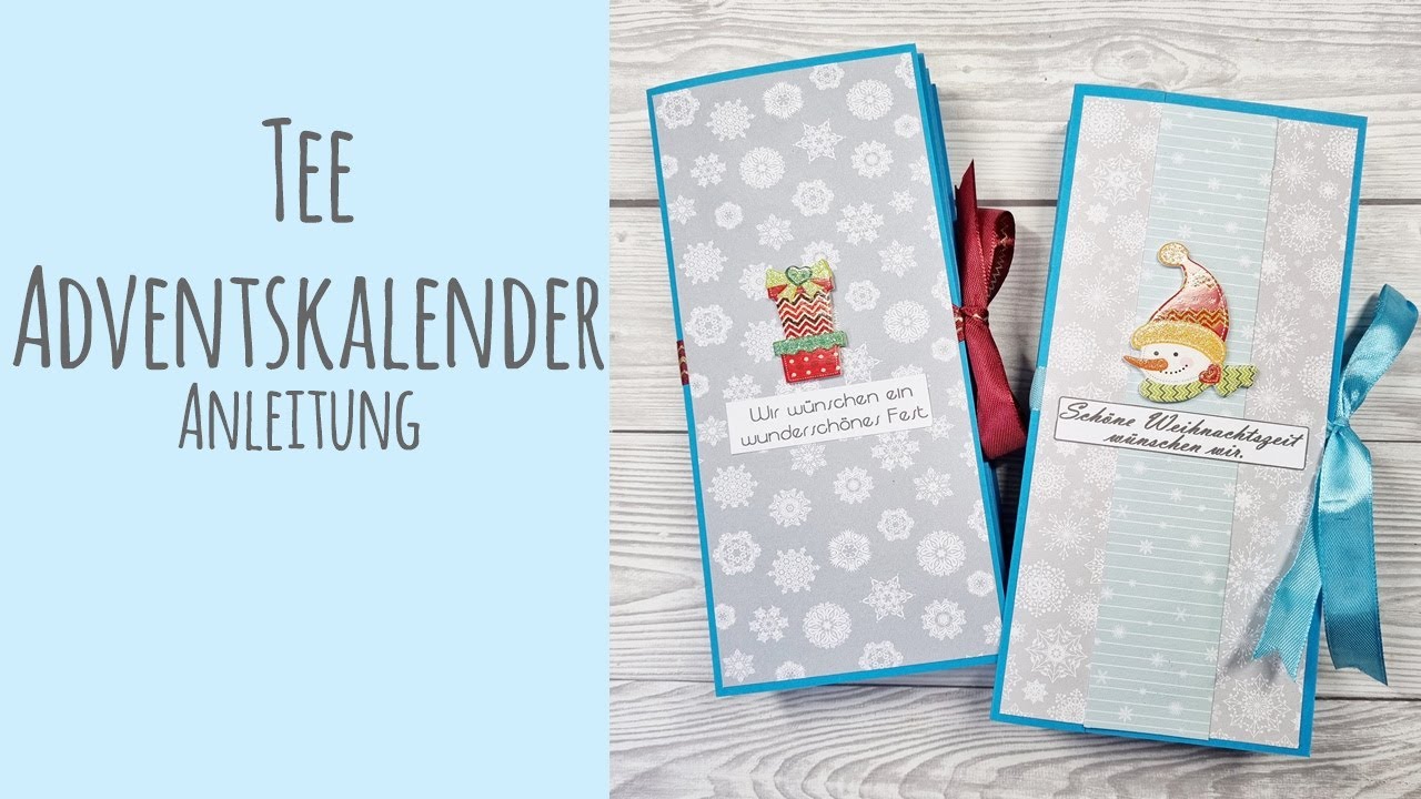 Tee Adventskalender Bastelanleitung Tee Geschenk Tee schön verschenken