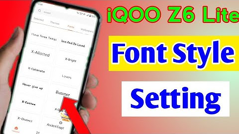 How to change font style in iqoo z6 lite 5g | Iqoo z6 lite mobile me free fonts style setting