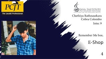 Web Programming 1| Task 04| eShop | 1st year | Java Institute