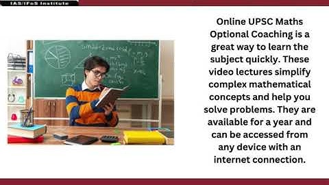 UPSC Maths Optional Online Classes