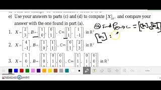 CHANGE OF BASIS USING Ti 84 graphical calculator and Casio 991 ES plus second edition