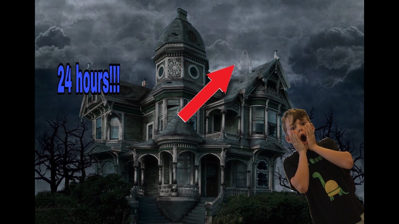 SPENDING 24 HOURS IN A HAUNTED HOUSE!!! - YouTube