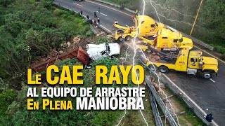 Le Cae  RAYO  al EQUIPO de ARRASTRE en plena MANIOBRA!!