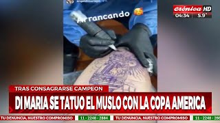 Di María se tatuó la imagen de la Copa América