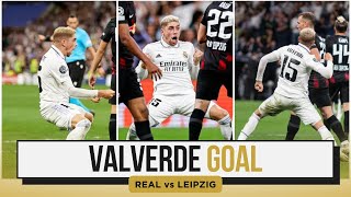 VALVERDE GOAL || REAL MADRID vs LEIPZIG #football #realmadrid #leipzig #championsleague #valverde