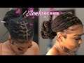 QUICK AND EASY LOC STYLES|loc styles for women| 💕LOW KNOT BUN w/ MIDDLE PART✨ -detailed tutorial -