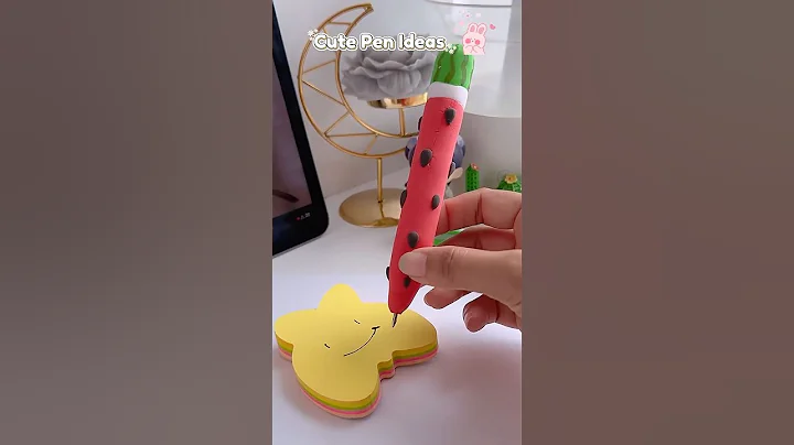 DIY Watermelon Cute Pen🍉✨🖌️#shorts #diy #muktaartandcraft #youtubeshorts