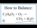 Balancing Combustion Reactions in Chemistry