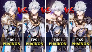Phainon E0 vs E2 vs E4 vs E6 | Eidolon Comparison Showcase - Honkai: Star Rail