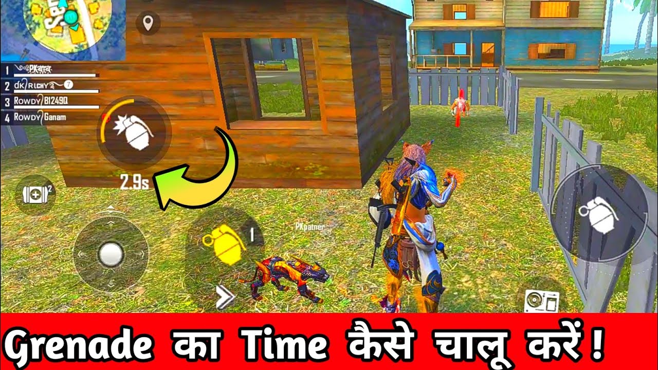 Free Fire Me Grenade Ka Time Kaise Start Kare | Free Fire Me Grenade Ka Timer Kaise On Kare |