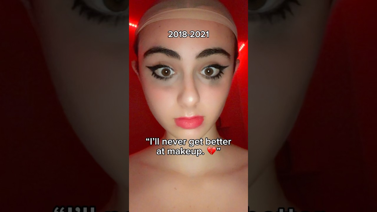 “I’LL NEVER GET BETTER AT MAKEUP 💔”… (wrong.) #makeup #transformation #glowup