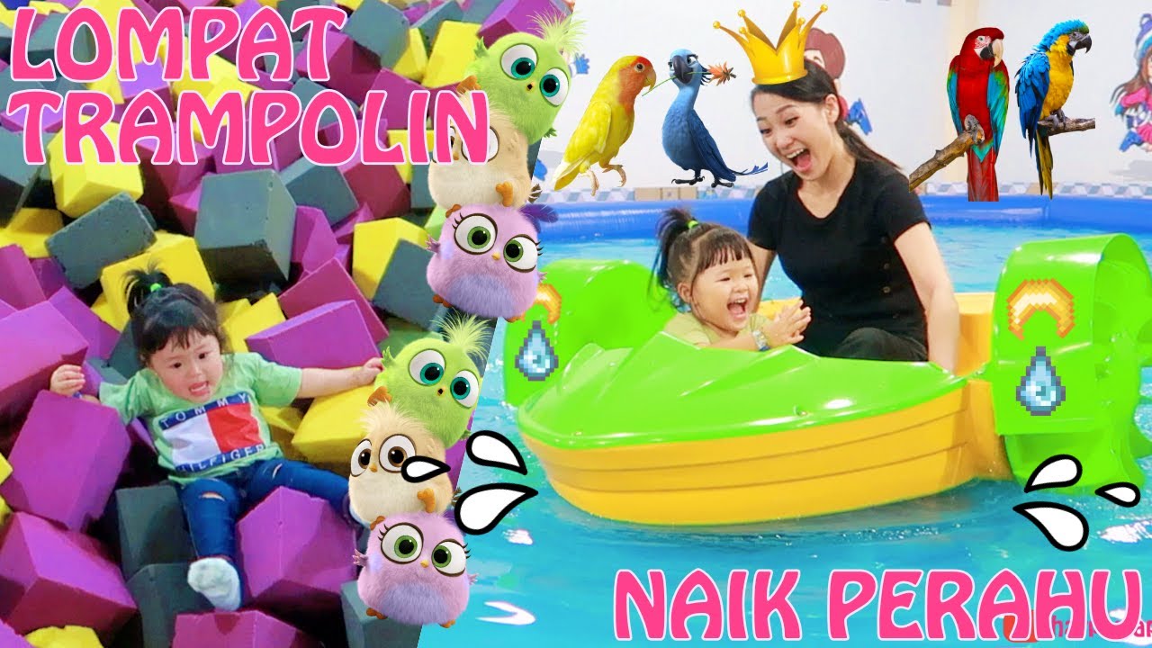 Lompat Trampolin Naik Perahu Ayunan Rumah Rumahan Seru - Kids Toddler Boat Ball Pits Fun Happy