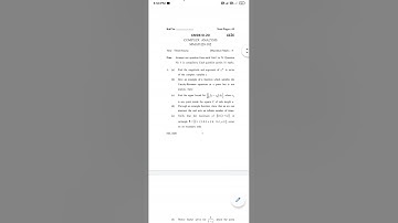 Msc Math KUK campus Sem 1st Complex Analysis question paper 2021