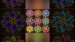 One Design, 9 Amazing Colors 🎨 Rangoli Art #easyrangoli #rangoli #beautifulrangoli #diwalirangoli