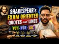 Shakespeare’s Most Important Exam-Oriented Quotes & Lines | TGT PGT GIC English | by Amit Sir #tgt