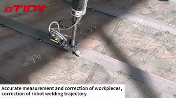 Fanuc robot equipped with ATINY laser weld seam tracking system for fully automated chassis welding