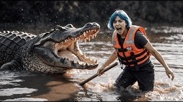 Giant python and crocodile:Rescue of a crocodile from a giant python;paw SOS