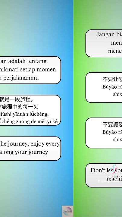 Kumpulan Pesan Motivasi dalam Tiga Bahasa: Indonesia, Inggris, dan Mandarin - Part 1