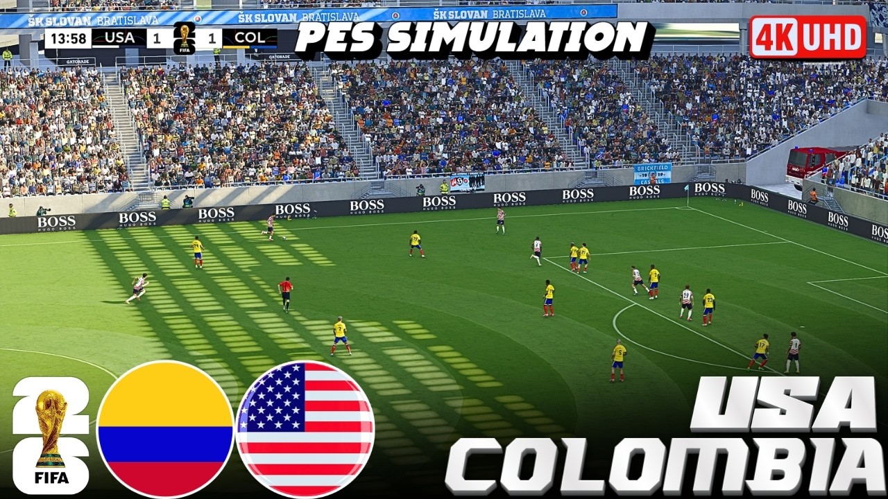 🔴США против Колумбии | Матч группового этапа Чемпионата мира по футболу FIFA 2026 | Геймплей PES ...