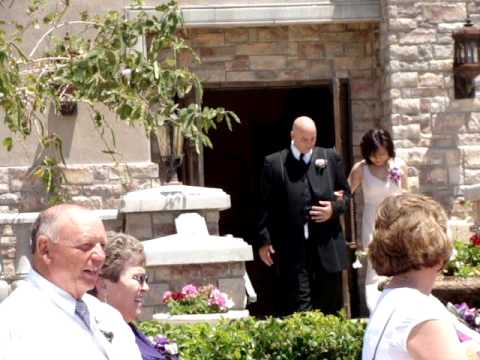 Adam's and Jessica's Familys Walking Out to the Wedding