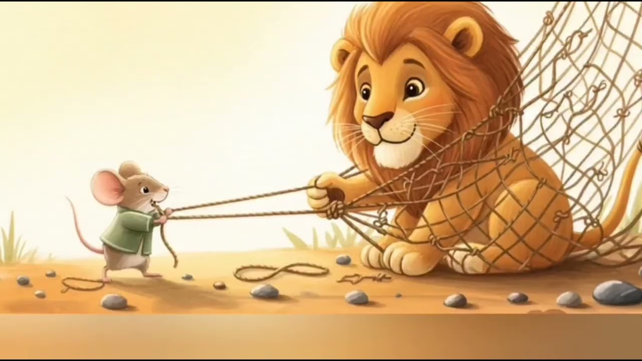 The Lion and the Mouse | Story with Moral for Kids I Education channel with azra 