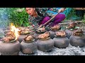 Roasted 20 Ducks with Balut Eggs and Weaver ant Recipe in Pottery Clay - Cooking & Donation Food