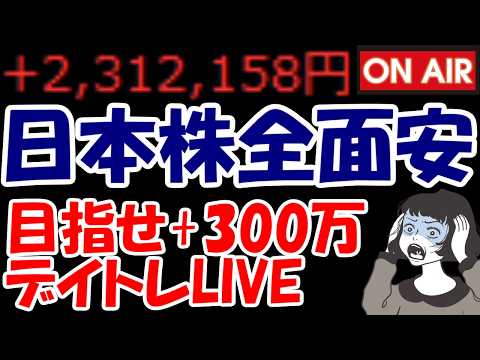 【累計231万勝ち】日経大幅安で日本株全面安・・・三連休 ...