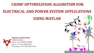 CHIMP OPTIMIZATION ALGORITHM FOR ELECTRICAL AND POWER SYSTEM APPLICATIONS USING MATLAB