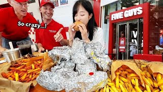 Five Guys  the top three burgers in the U.S. are all surprised by the hamburger eating show