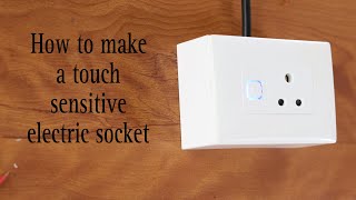 Self made electric socket with touch switch #wiring