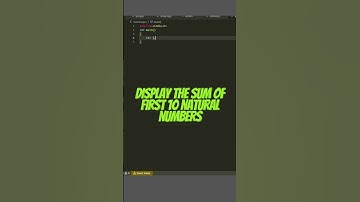 Display the sum of first 10 natural numbers IN C