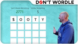 A randomly SOOTY start to an attempt at Wordle FAILURE