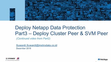 Netapp Data Protection Part3 - Deploy Cluster Peer & SVM Peer