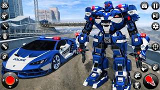 Car & Jet Transformation Robot Fight Game | Flying Police Robot Game 2020 - Android Gameplay screenshot 5