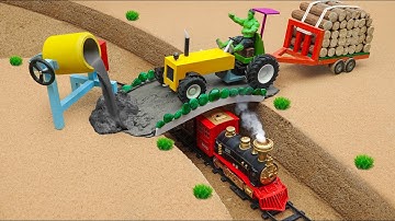 diy tractor Build a mini concrete bridge using rc tractor science project ‪@DIYFarmingCoCo