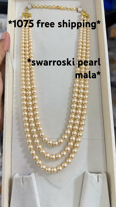 *1075 free shipping**swarroski pearl mala*. wtsup 8328460617