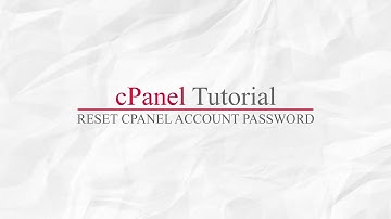How To Reset My cPanel Account Password