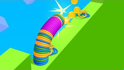 Slinky Run! All lvls gameplay #1 to #15 (Android, iOS)