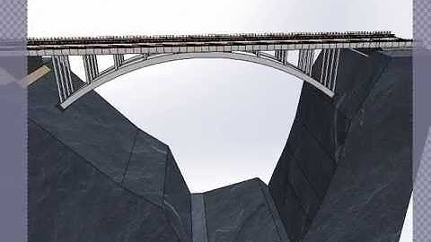 Concrete arch bridge SolidWorks