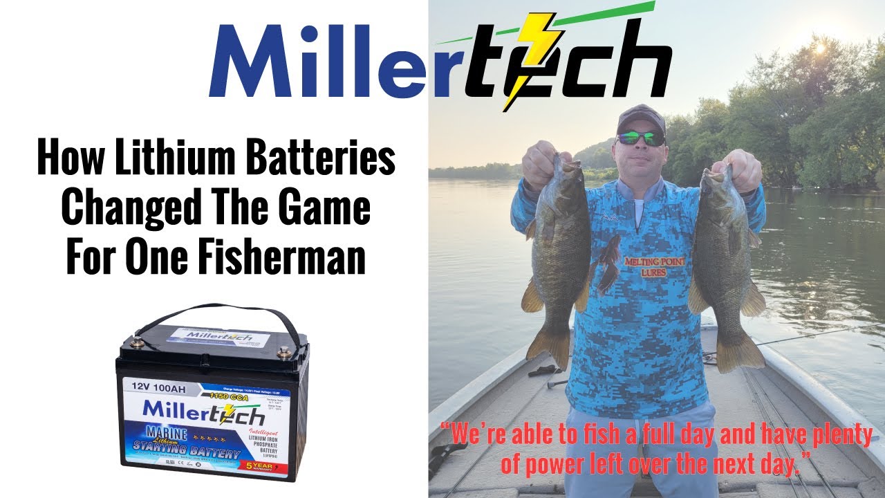 MillerTech 22Ah 12V MARINE Bluetooth Lithium Iron Phosphate