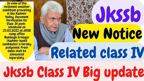 jkssb class IV update. Jkssb class IV update on document verification. jkssb class IV 2nd list.