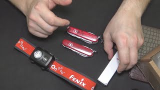 МУЖСКИЕ ИГРУШКИ Налобный фонарь Fenix HL16 UltraLight и Нож складной Victorinox Ranger 1.3763