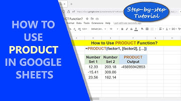 Google Sheets | PRODUCT | Function | Multiply Numbers in Ranges | Example | Spreadsheet Tutorial