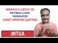 JNTUA R23/3-1 B.Tech ECE Antennas & Wave Propagation Important Questions