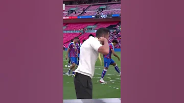 Jean Philippe Mateta Gave Joel Ward His Winners Medal Communityshield Crystalpalace Liverpool 