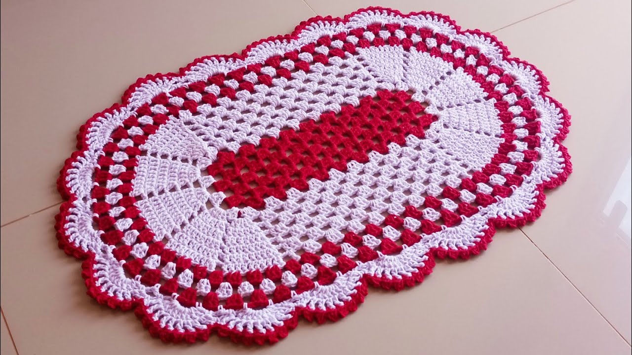 tapete mais vendido em crochê oval fácil vende muito!!(passadeira explicação no mesmo vídeo !)
