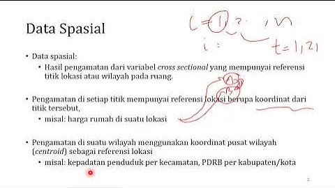Data Spasial Pada Ekonometrika